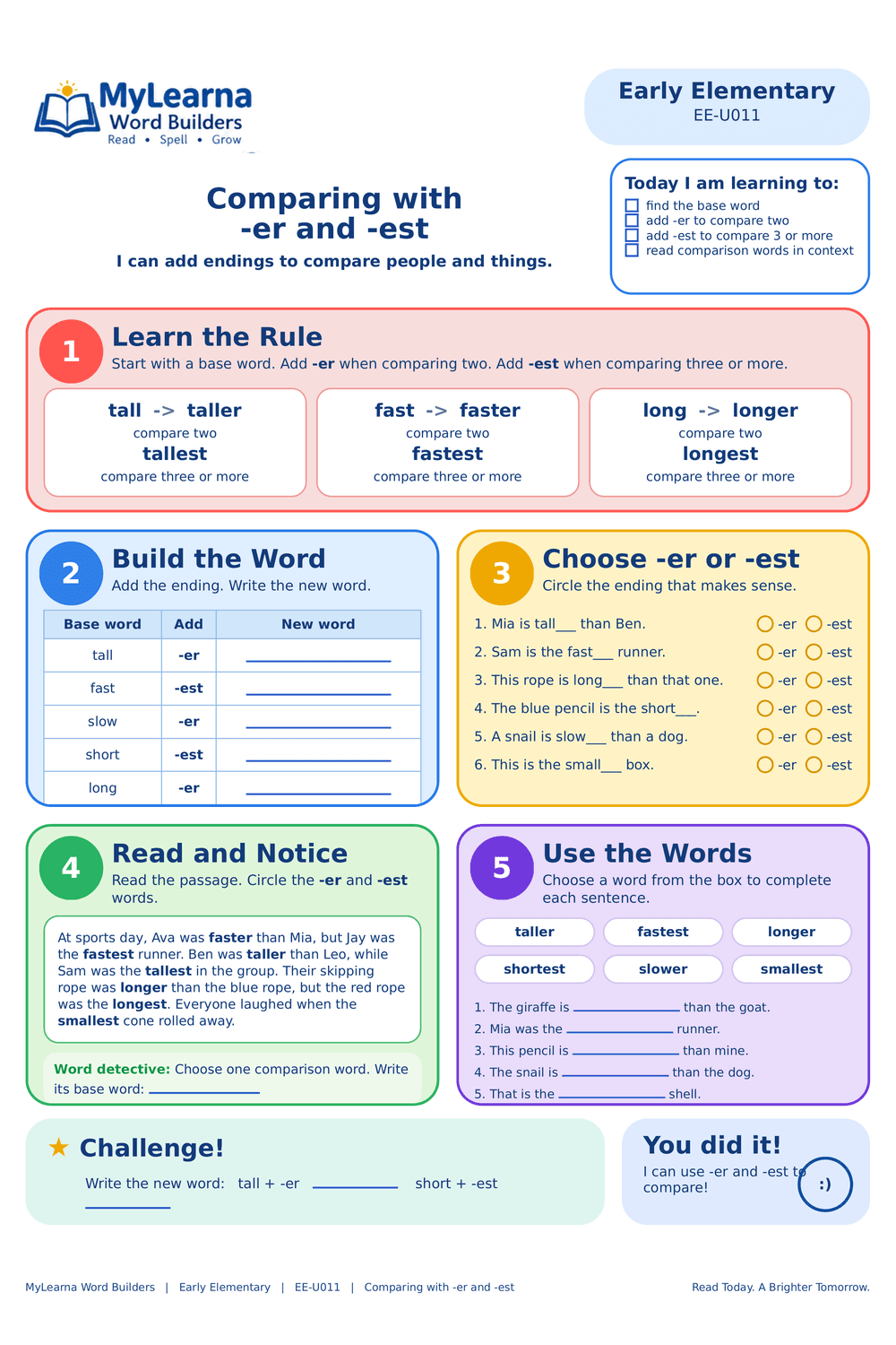 ER EST worksheet preview