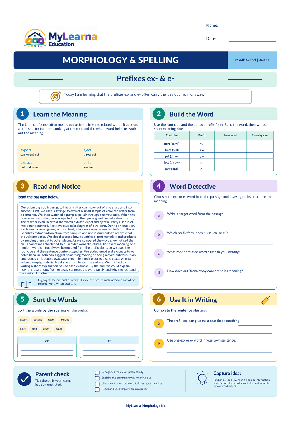 Prefix Ex E worksheet preview